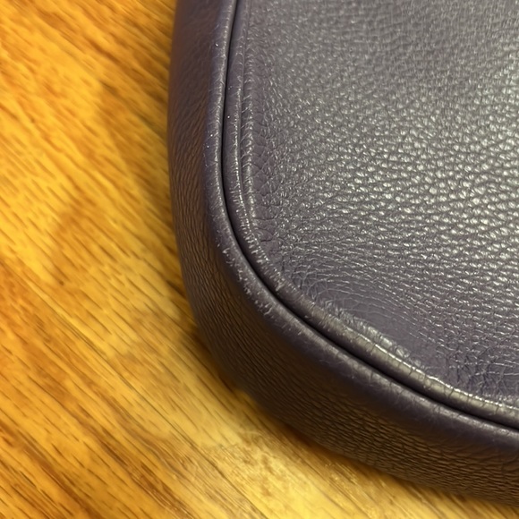 Audrey Talbott Purple Pebbled Leather Messenger Bag - Picture 10 of 11